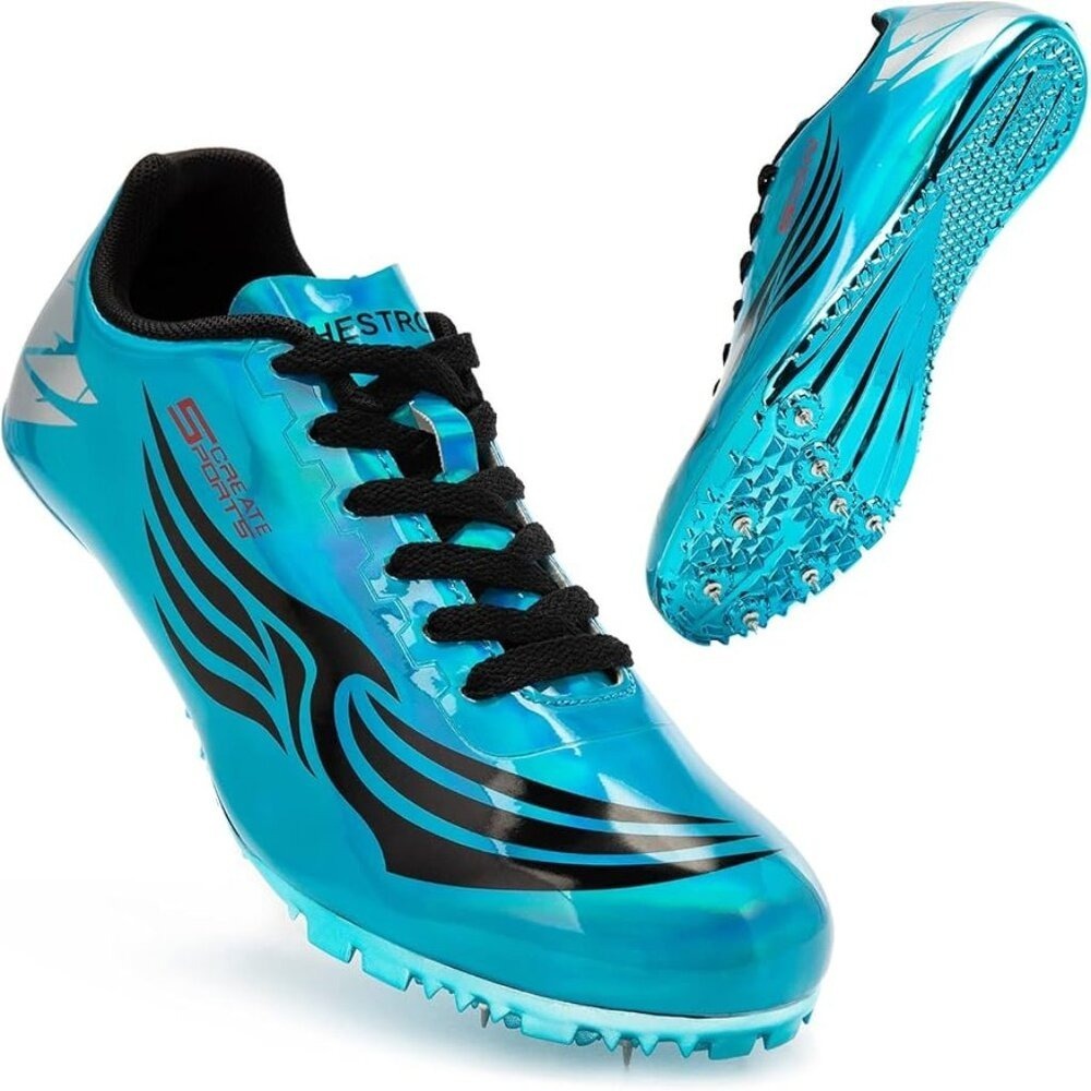 Kids Soccer Shoes Blue Outdoor Grippy Athletic sneakers Size EUR34 /US 3Y